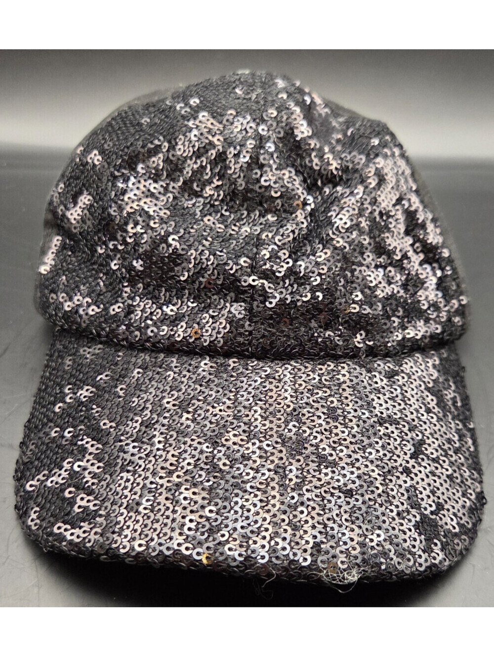 Black Sequin Half Coverage Women's Ballcap Pre-Owned Very Clean OneOwner OneSize